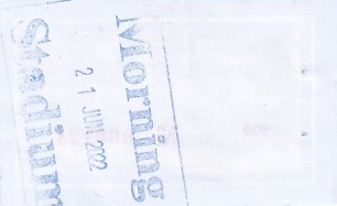 Communication of the city: Addis Abeba [አዲስ አበባ] (Etiopia) - ticket reverse