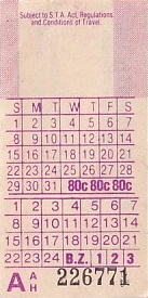 Communication of the city: Adelaide (Australia) - ticket abverse. 