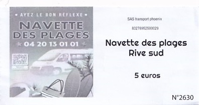 Communication of the city: Ajaccio (Francja) - ticket abverse. 