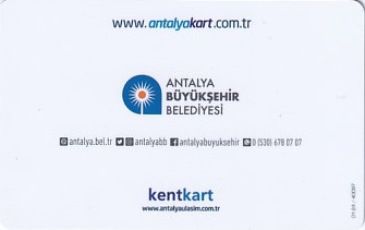 Communication of the city: Antalya (Turcja) - ticket reverse