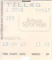 Communication of the city: Århus (Dania) - ticket abverse. 