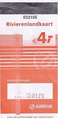 Communication of the city: Arnhem (Holandia) - ticket abverse. 