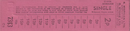 Communication of the city: Armthorpe (Wielka Brytania) - ticket abverse. 