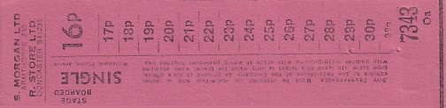 Communication of the city: Armthorpe (Wielka Brytania) - ticket reverse