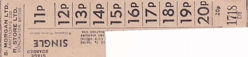 Communication of the city: Armthorpe (Wielka Brytania) - ticket reverse