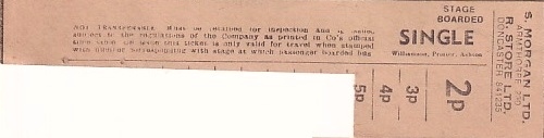 Communication of the city: Armthorpe (Wielka Brytania) - ticket abverse. ostrzejszy kolor papieru