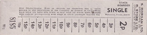 Communication of the city: Armthorpe (Wielka Brytania) - ticket abverse. 