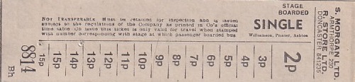 Communication of the city: Armthorpe (Wielka Brytania) - ticket abverse. 
