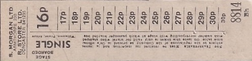 Communication of the city: Armthorpe (Wielka Brytania) - ticket reverse