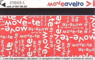 Communication of the city: Aveiro (Portugalia) - ticket abverse
