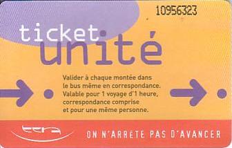 Communication of the city: Avignon (Francja) - ticket abverse. 