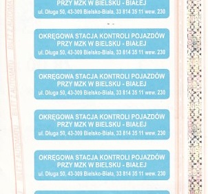 Communication of the city: Bielsko-Biała (Polska) - ticket reverse