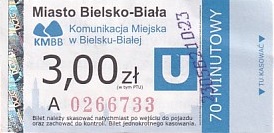 Communication of the city: Bielsko-Biała (Polska) - ticket abverse. <IMG SRC=img_upload/_0wymiana2.png>