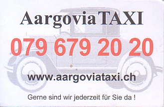 Communication of the city: Baden (Szwajcaria) - ticket abverse. wizytówko-bilet na taksówkę