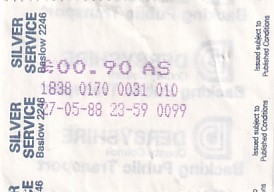 Communication of the city: Baslow (Wielka Brytania) - ticket abverse. 