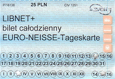 Communication of the city: (EuroNysa) (Niemcy) - ticket abverse