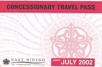 Communication of the city: Beverley (Wielka Brytania) - ticket abverse. 