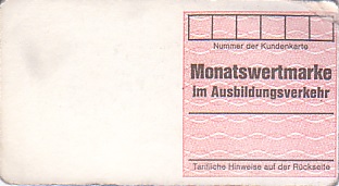 Communication of the city: Bielefeld (Niemcy) - ticket abverse