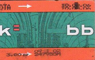 Communication of the city: Bilbao (Hiszpania) - ticket abverse. 