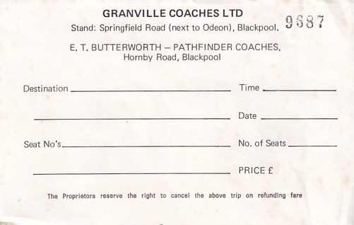 Communication of the city: Blackpool (Wielka Brytania) - ticket abverse. 