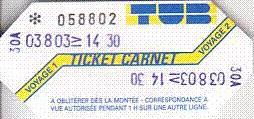 Communication of the city: Blois (Francja) - ticket abverse. 