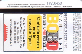 Communication of the city: Bologna (Włochy) - ticket reverse