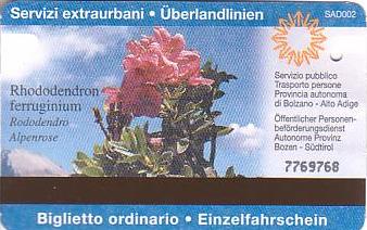 Communication of the city: Bolzano (Włochy) - ticket abverse