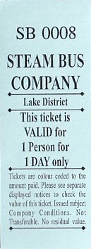 Communication of the city: Bowness-on-Windermere (Wielka Brytania) - ticket abverse. bardzo niski nr seryjny