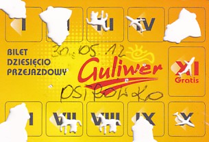 Communication of the city: Braniewo (Polska) - ticket abverse. 