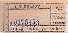 Communication of the city: Braşov (Rumunia) - ticket abverse