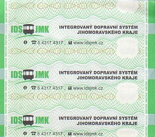 Communication of the city: Břeclav (Czechy) - ticket reverse