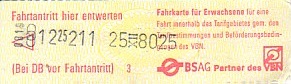 Communication of the city: Bremen (Niemcy) - ticket reverse
