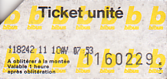 Communication of the city: Brest (Francja) - ticket abverse. 