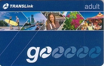 Communication of the city: Brisbane (Australia) - ticket abverse. <IMG SRC=img_upload/_chip.png alt="plastikowa karta elektroniczna, karta miejska">
