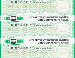 Communication of the city: Brno (Czechy) - ticket reverse