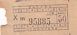 Communication of the city: Bucureşti (Rumunia) - ticket abverse. 
