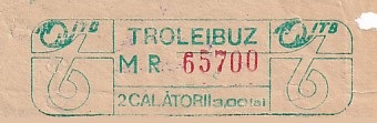 Communication of the city: Bucureşti (Rumunia) - ticket abverse. 