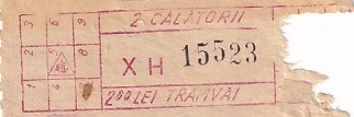Communication of the city: Bucureşti (Rumunia) - ticket abverse. 
