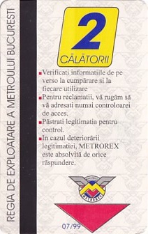 Communication of the city: Bucureşti (Rumunia) - ticket abverse. 