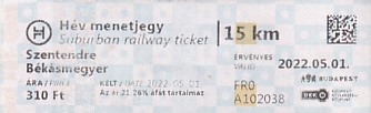 Communication of the city: Budapest (Węgry) - ticket abverse. <IMG SRC=img_upload/_pasekIRISAFEa1.png alt="pasek IRISAFE"> 