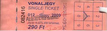 Communication of the city: Budapest (Węgry) - ticket abverse. <IMG SRC=img_upload/_przebitka.png alt="przebitka">