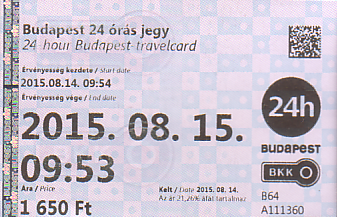 Communication of the city: Budapest (Węgry) - ticket abverse. <IMG SRC=img_upload/_pasekIRISAFE7.png alt="pasek IRISAFE"> <IMG SRC=img_upload/_0wymiana2.png>