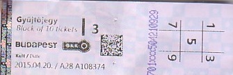 Communication of the city: Budapest (Węgry) - ticket abverse. <IMG SRC=img_upload/_pasekIRISAFE7.png alt="pasek IRISAFE">