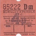 Communication of the city: Burnley (Wielka Brytania) - ticket abverse