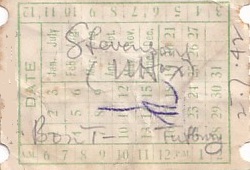 Communication of the city: Burton upon Trent (Wielka Brytania) - ticket reverse