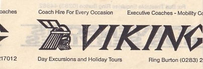 Communication of the city: Burton upon Trent (Wielka Brytania) - ticket abverse