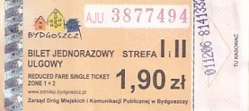 Communication of the city: Bydgoszcz (Polska) - ticket abverse. <IMG SRC=img_upload/_0wymiana2.png>