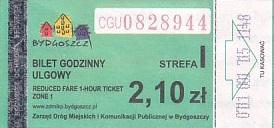 Communication of the city: Bydgoszcz (Polska) - ticket abverse. <IMG SRC=img_upload/_0wymiana2.png>