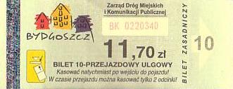 Communication of the city: Bydgoszcz (Polska) - ticket abverse. <IMG SRC=img_upload/_0karnetkk.png alt="kupon kontrolny karnetu">