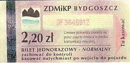 Communication of the city: Bydgoszcz (Polska) - ticket abverse. <IMG SRC=img_upload/_0blad.png alt="błąd">: źle nałożone kolory